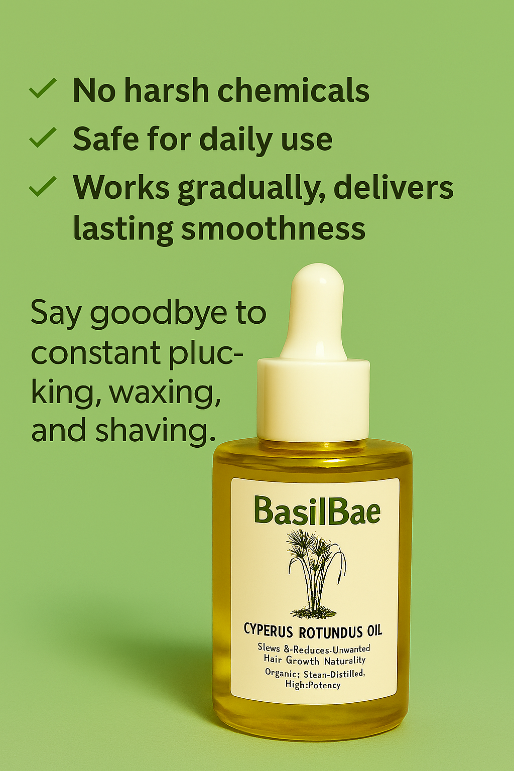 Basilbae Serum to Reduce Hair Growth